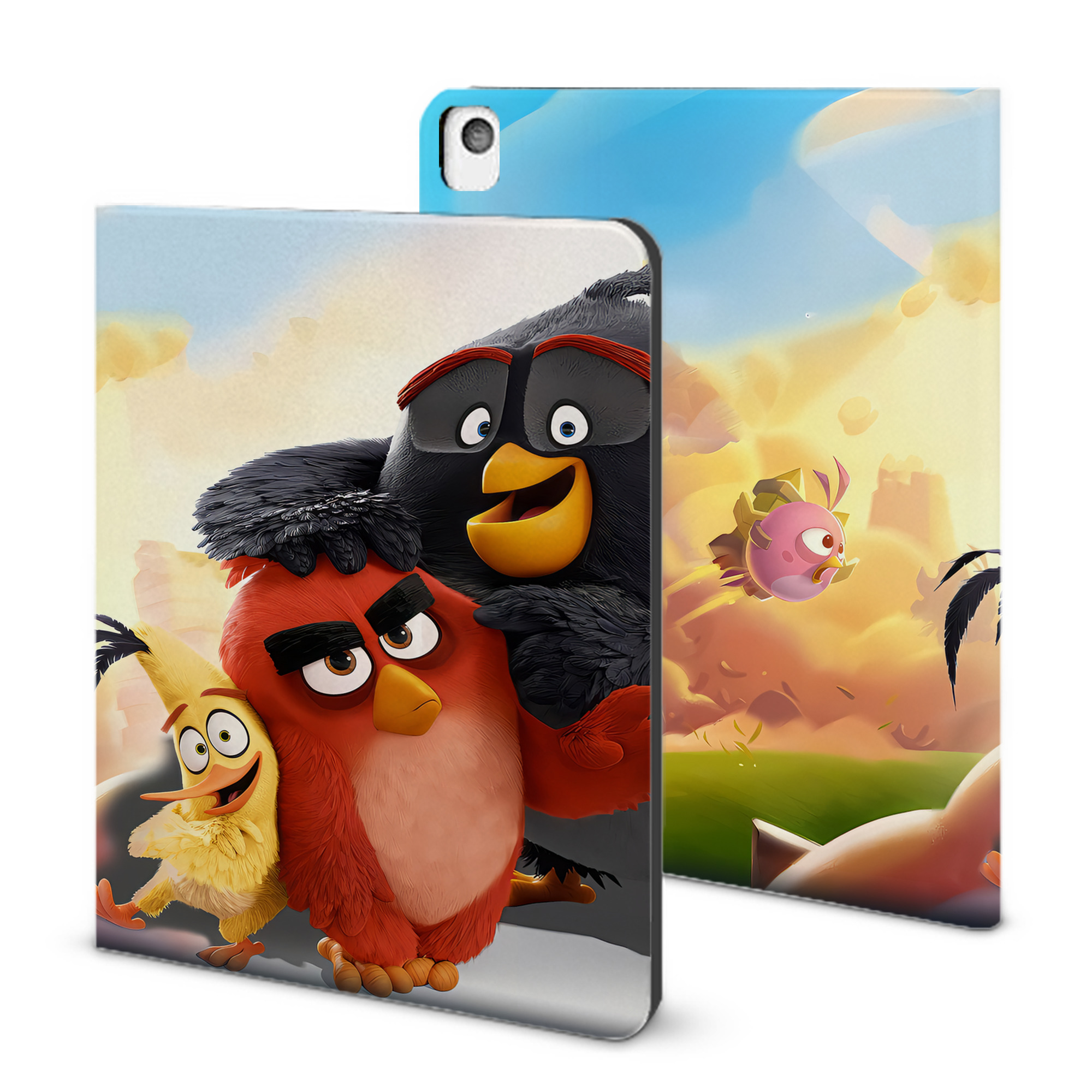 （画像用） Angry Birds アングリーバード IPadケース ペンホルダー付き ブックスタイルデザイン
